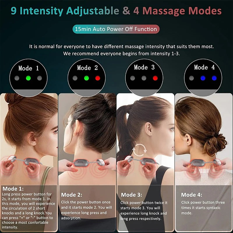 Mini Portable Smart Hanging Neck Massager Relief Relax - Eastern Power Wellness Tech