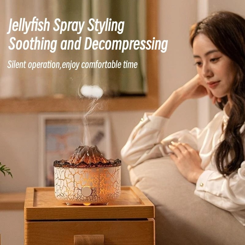 Zen Flame Essential Oil Diffuser with realistic flame mist effect