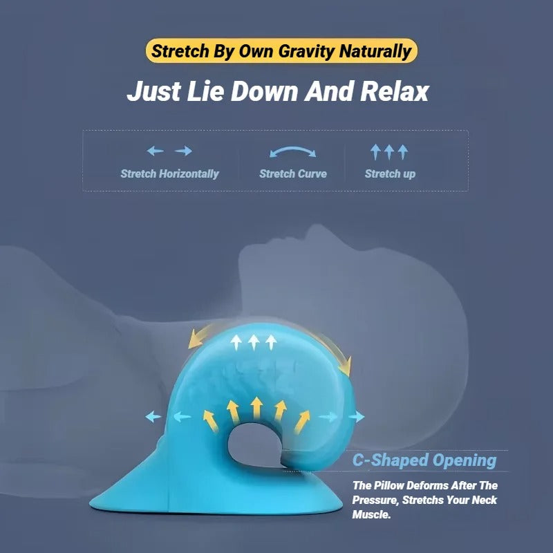 Cervical Neck Traction Pillow for Neck & Shoulder Relief - Eastern Power Wellness Tech
