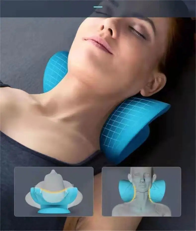 Cervical Neck Traction Pillow for Neck & Shoulder Relief - Eastern Power Wellness Tech