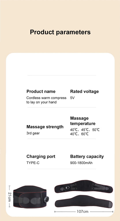 CoreThermal Graphene Far-Infrared Heating Belt for Back Pain Relief