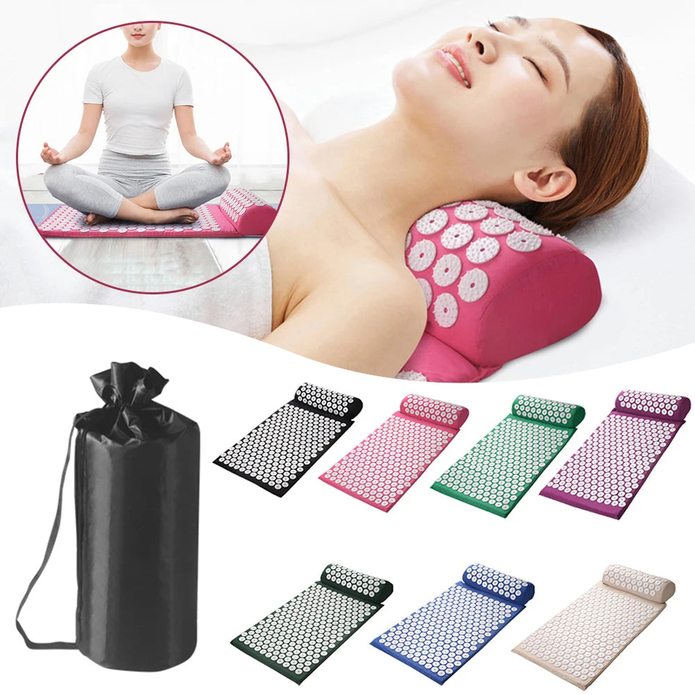 Oriental Power Acupressure Mat and Pillow Set for back pain relief